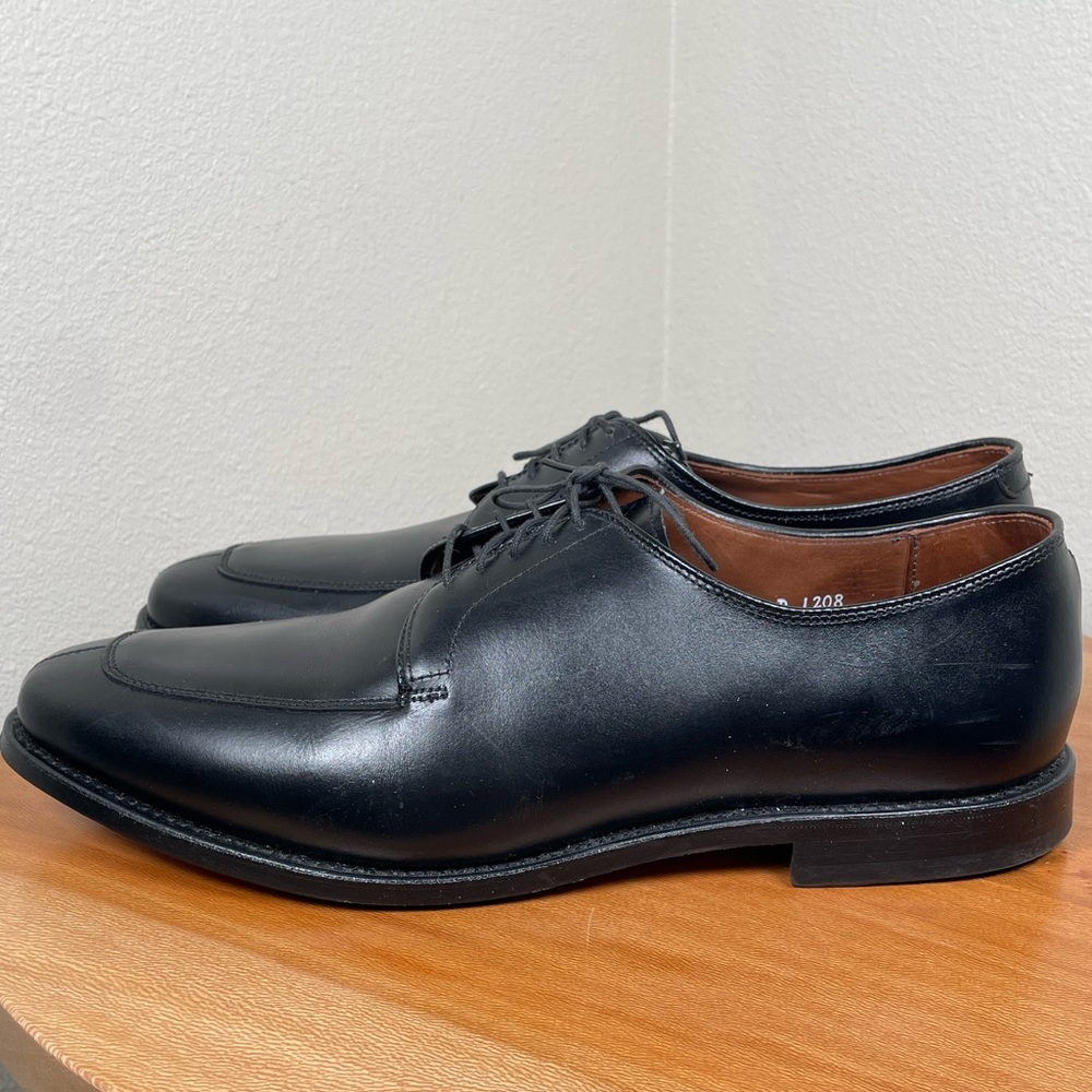 ALLEN EDMONDS Delray Split Toe Lace Up Oxfords Dress Shoes 12D Black Leather USA - Picture 9 of 16